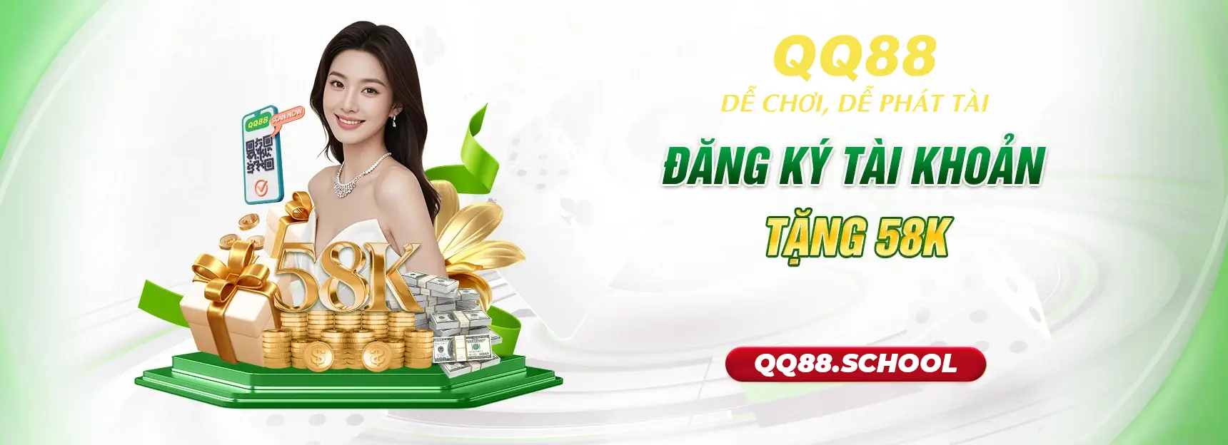 QQ88 đăng ký tài khoản tặng 58k